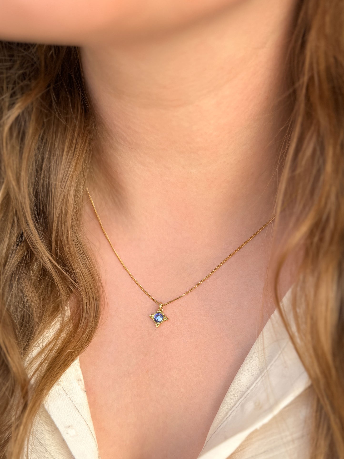 Minimalistische ketting met geboortesteen | Don' aparte