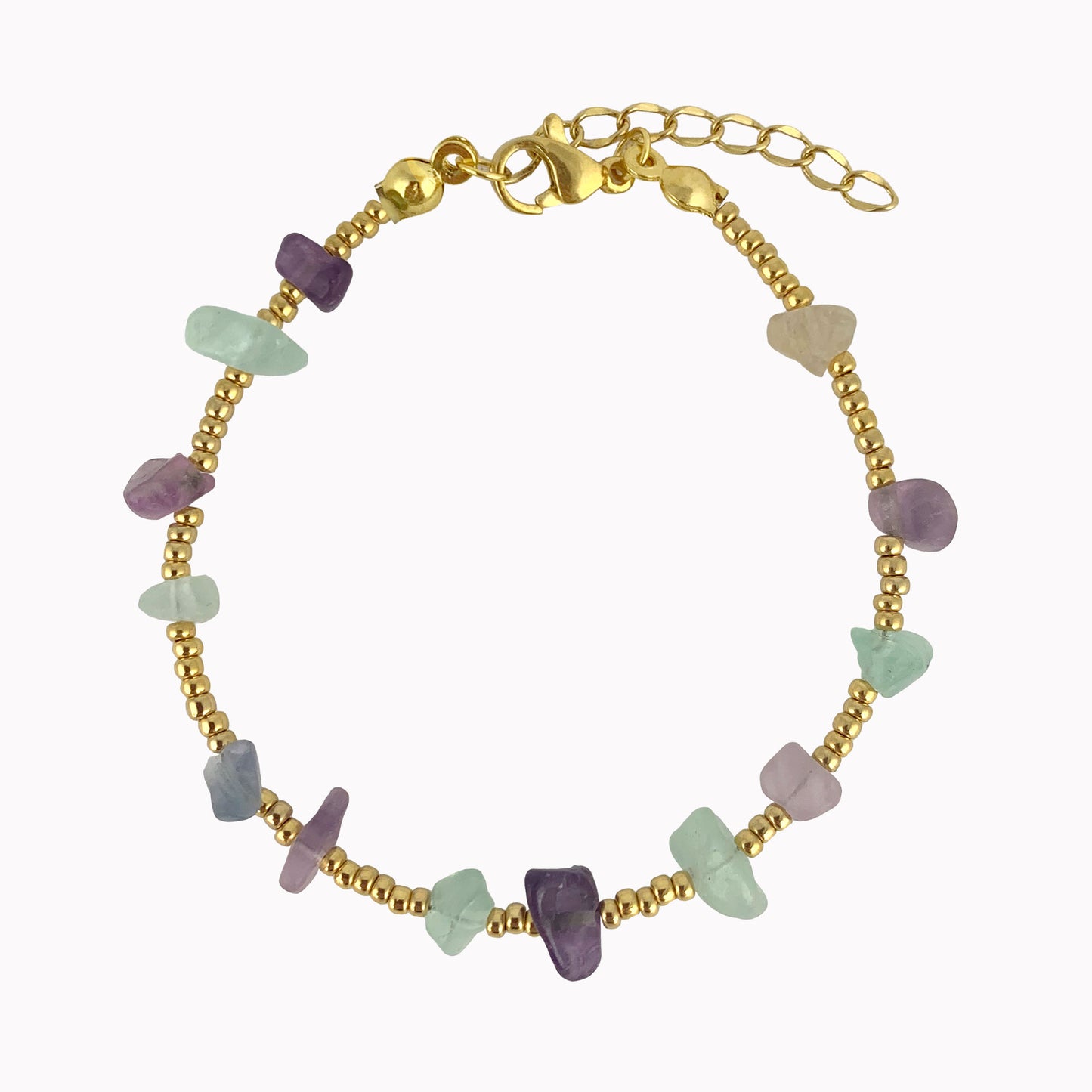 Mystique Bracelet | Gouden armband met groene steentjes