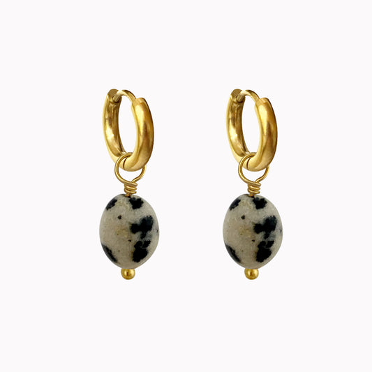 Dalmatian Earrings Gold