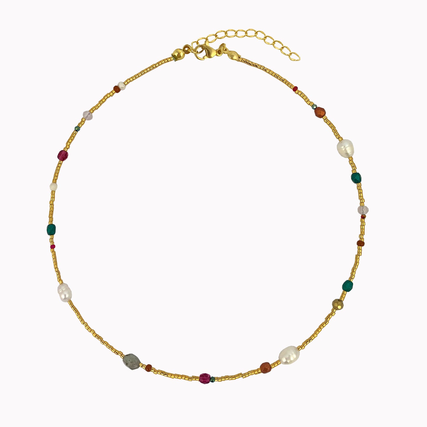Autumn Spice Necklace | Kralen ketting met verschillende steentjes