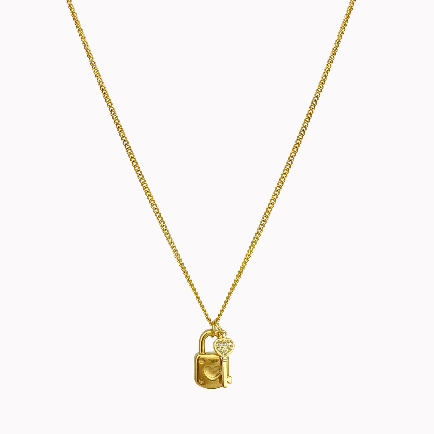 Key to my Heart Necklace | Minimalistische ketting met slotje en sleutel