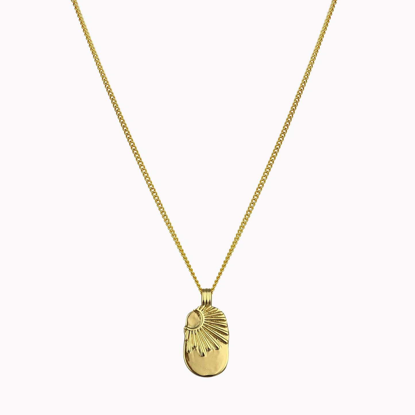 Ray of Sunshine Necklace | Gouden schakelketting met bedel zon