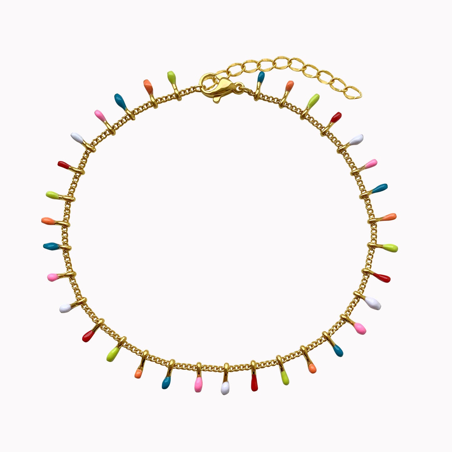 Enkelbandje Colored Spikes