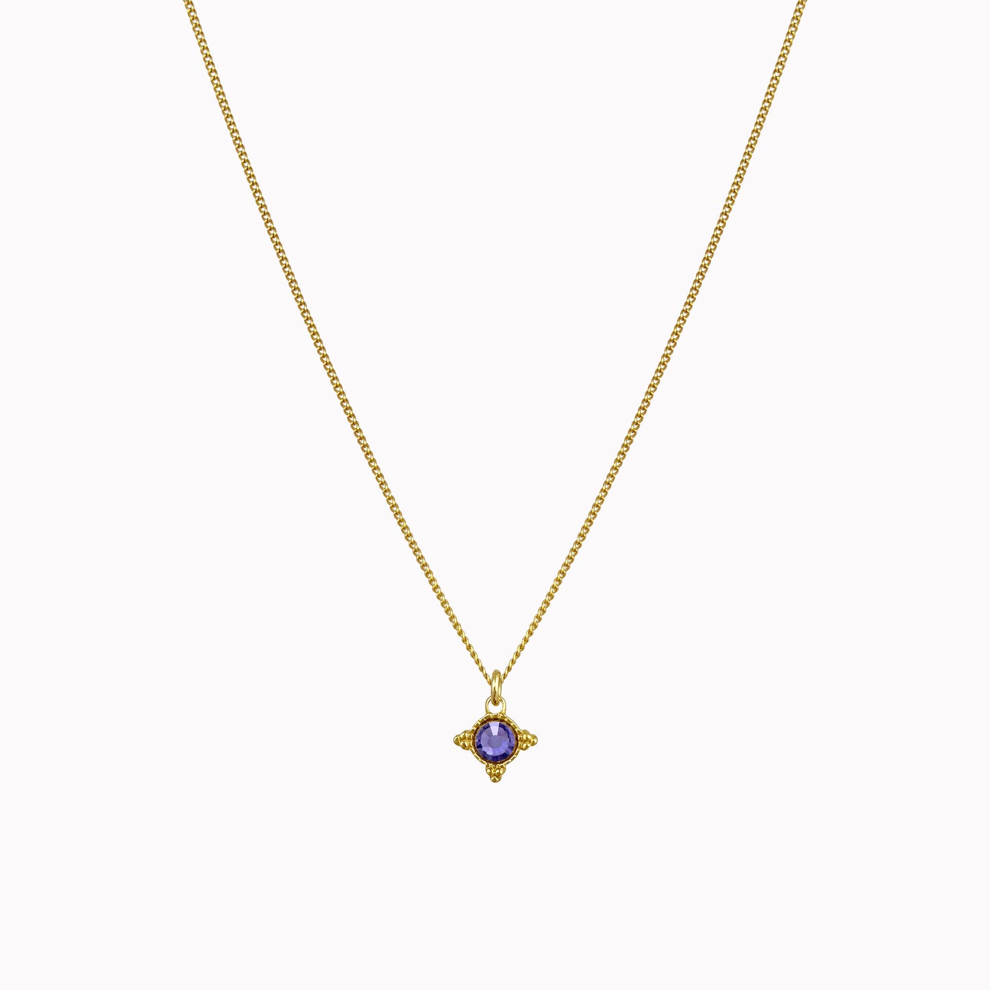 Birthstone ketting goud juni