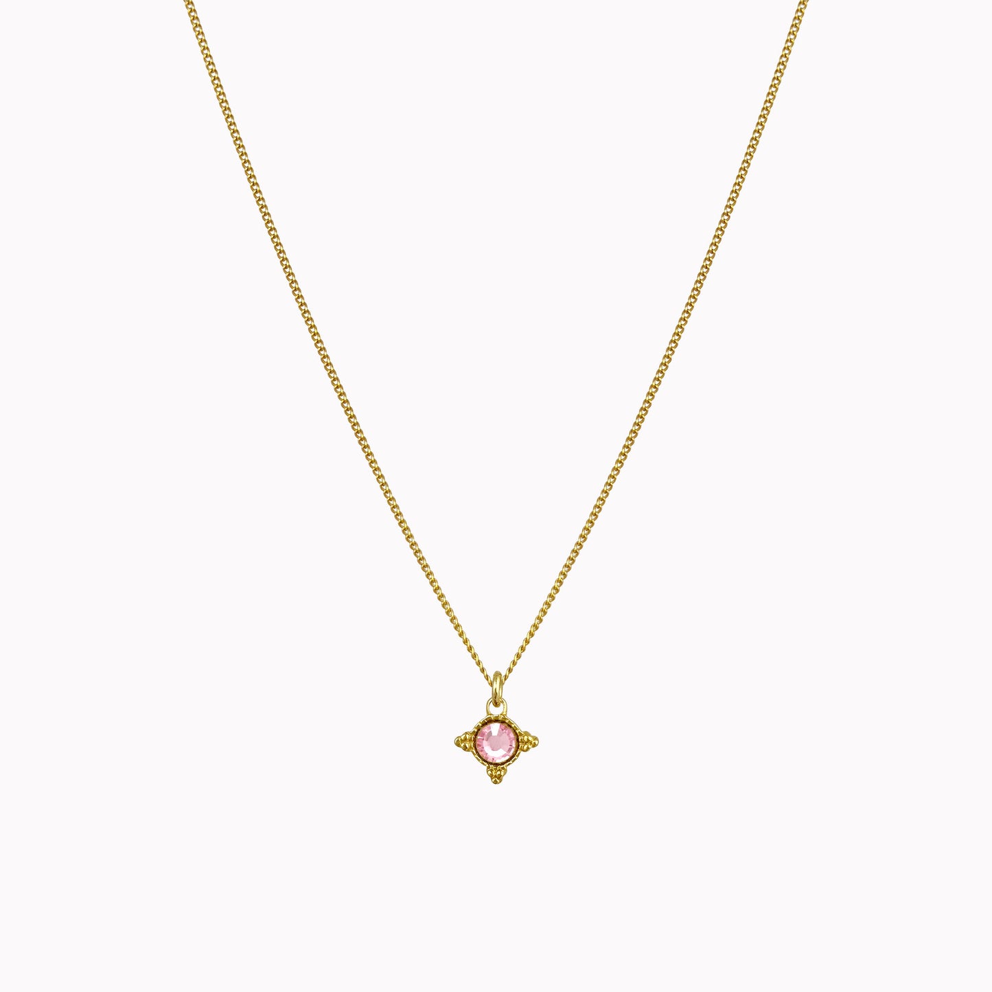 Birthstone ketting goud oktober