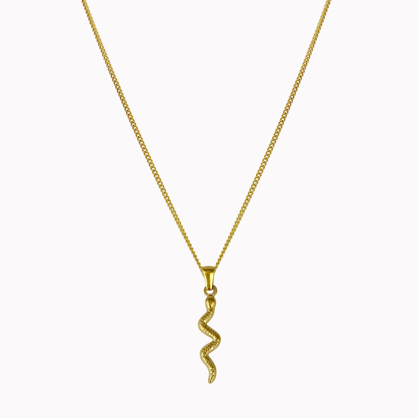 Gouden ketting met bedel slang