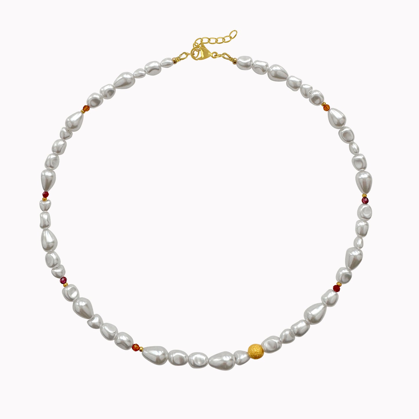 Parelketting met gekleurde details