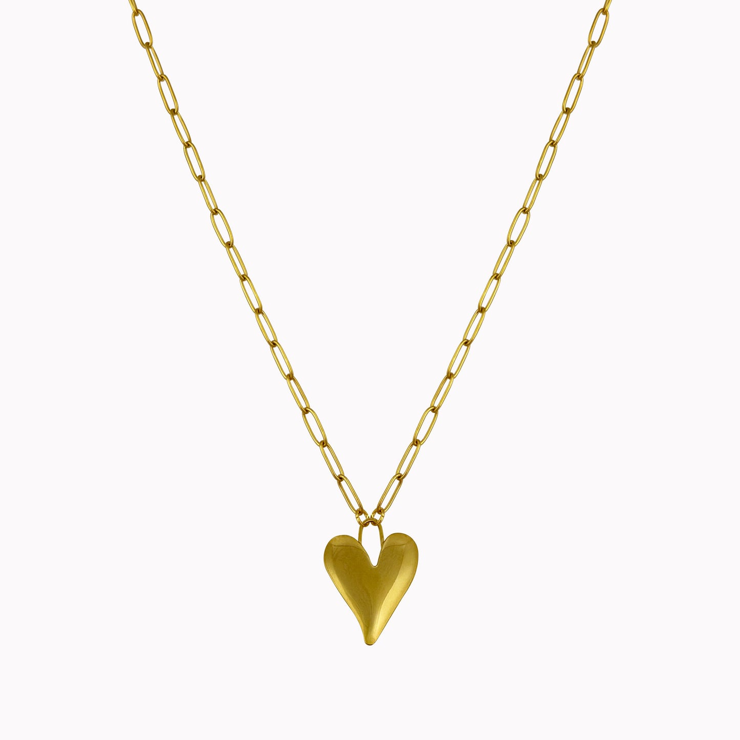Schakelketting met hartjes bedel
