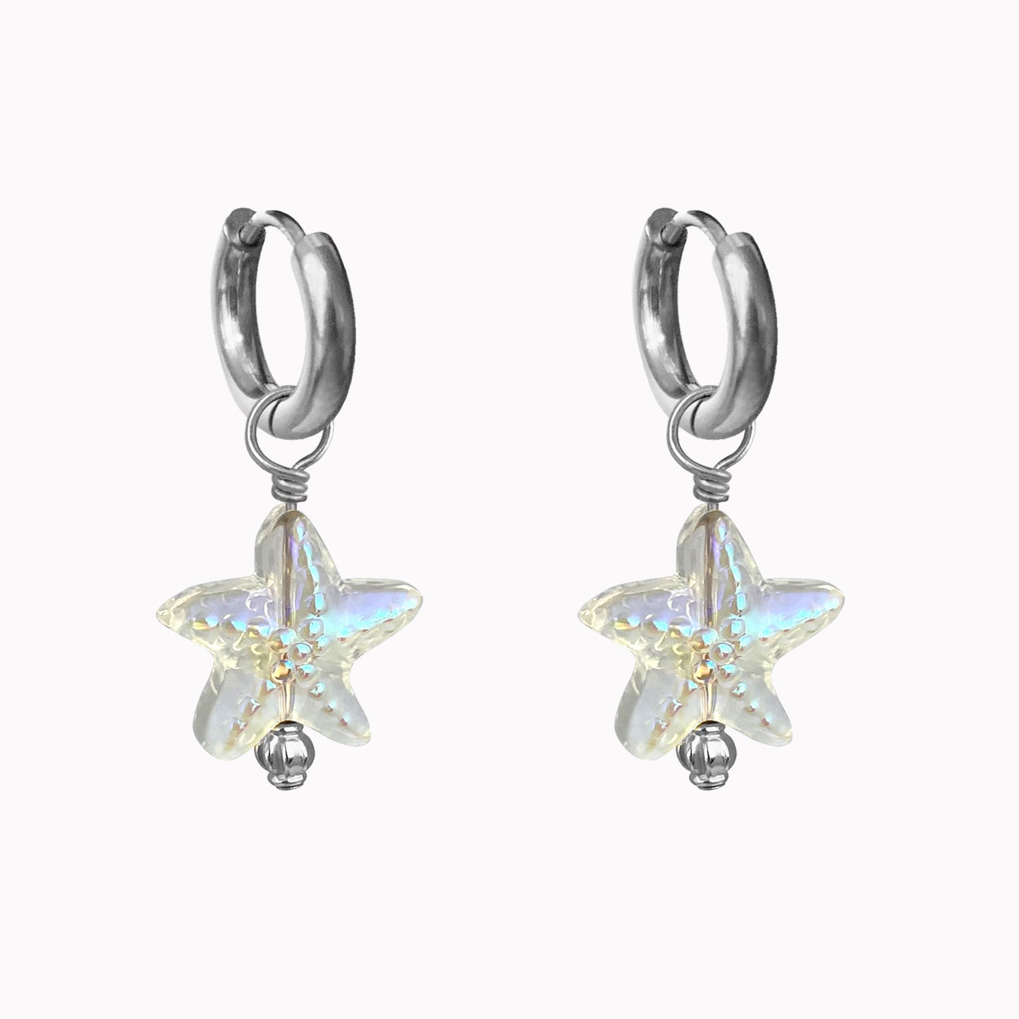 Seastar Earrings Silver | Zilveren oorringen met zeester