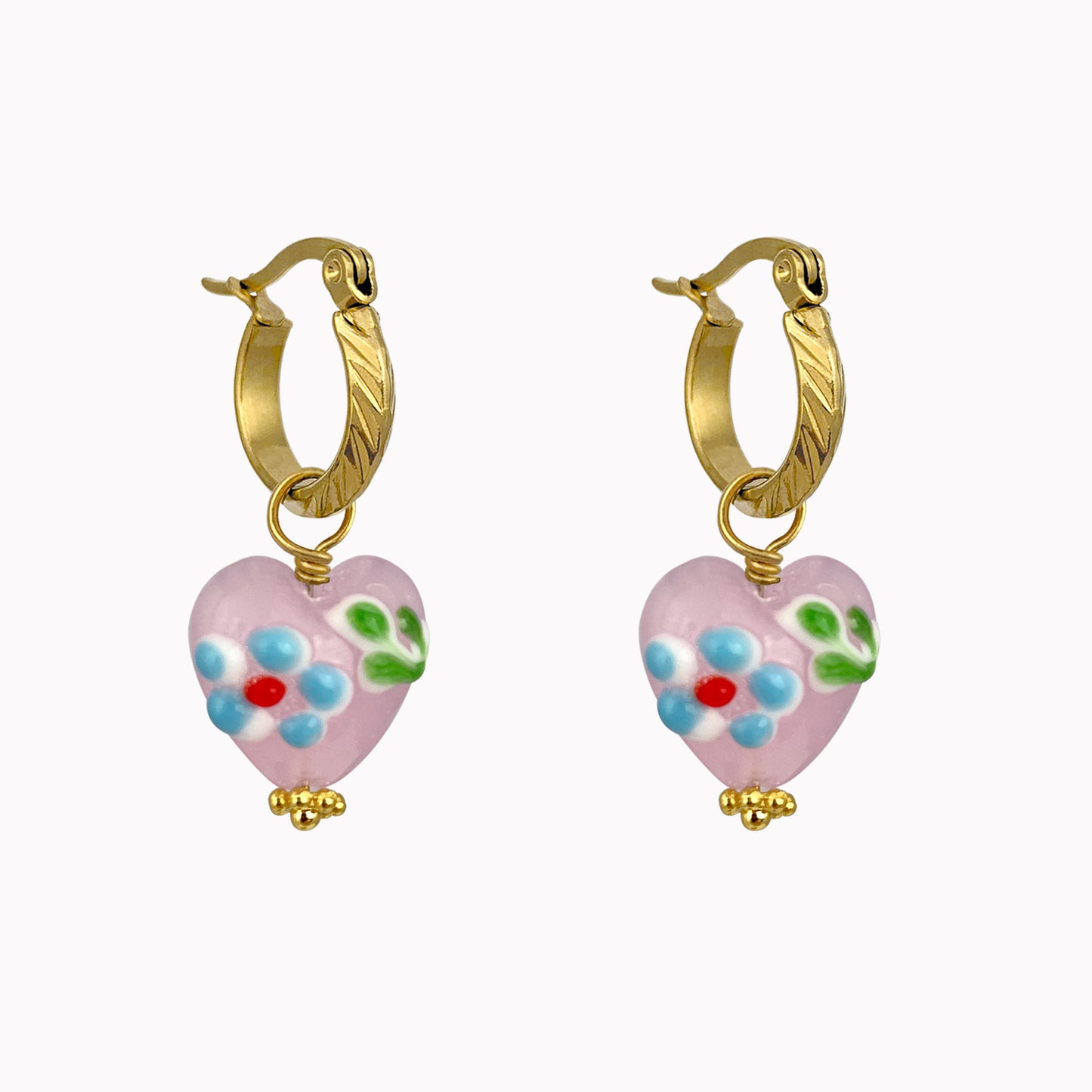 Pastel Dream Earrings | Oorringen met handbeschilderd hartje