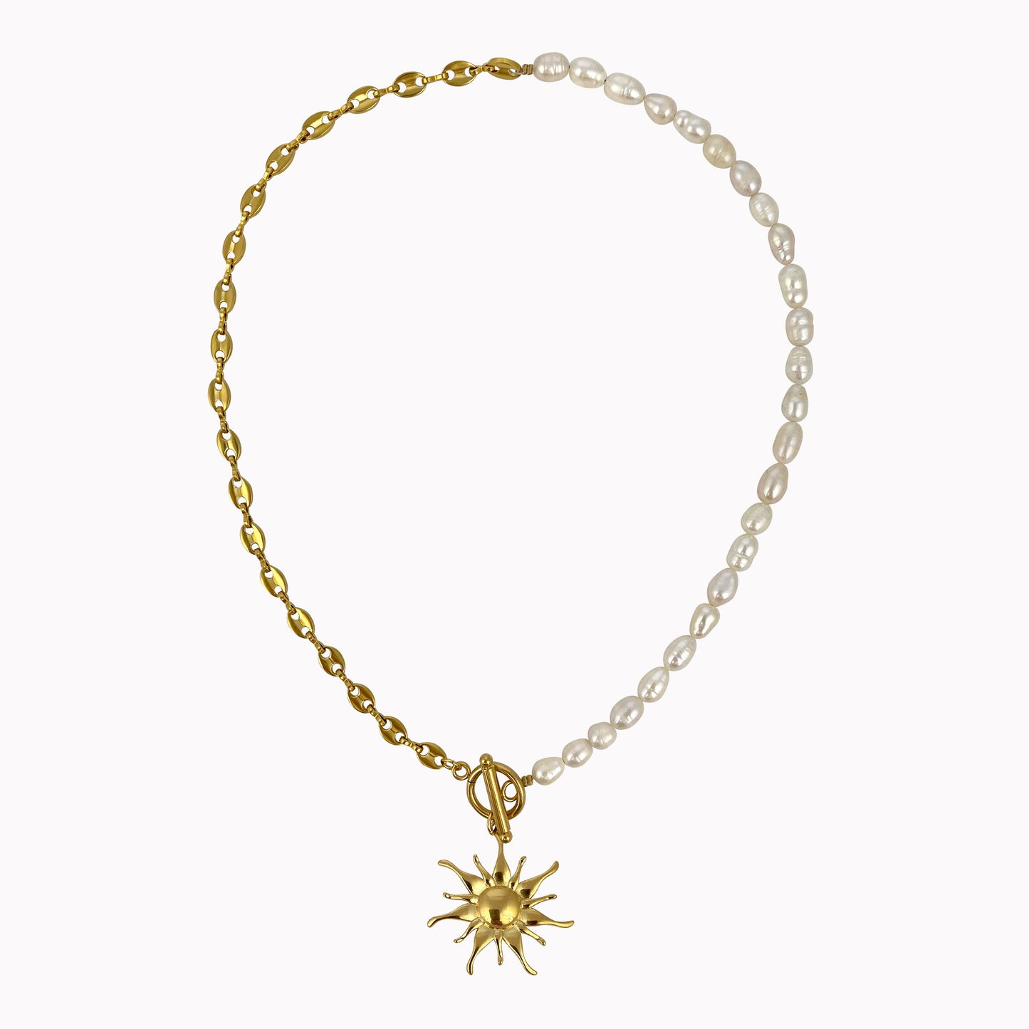 Sunny Necklace | Parelketting met bedel zon