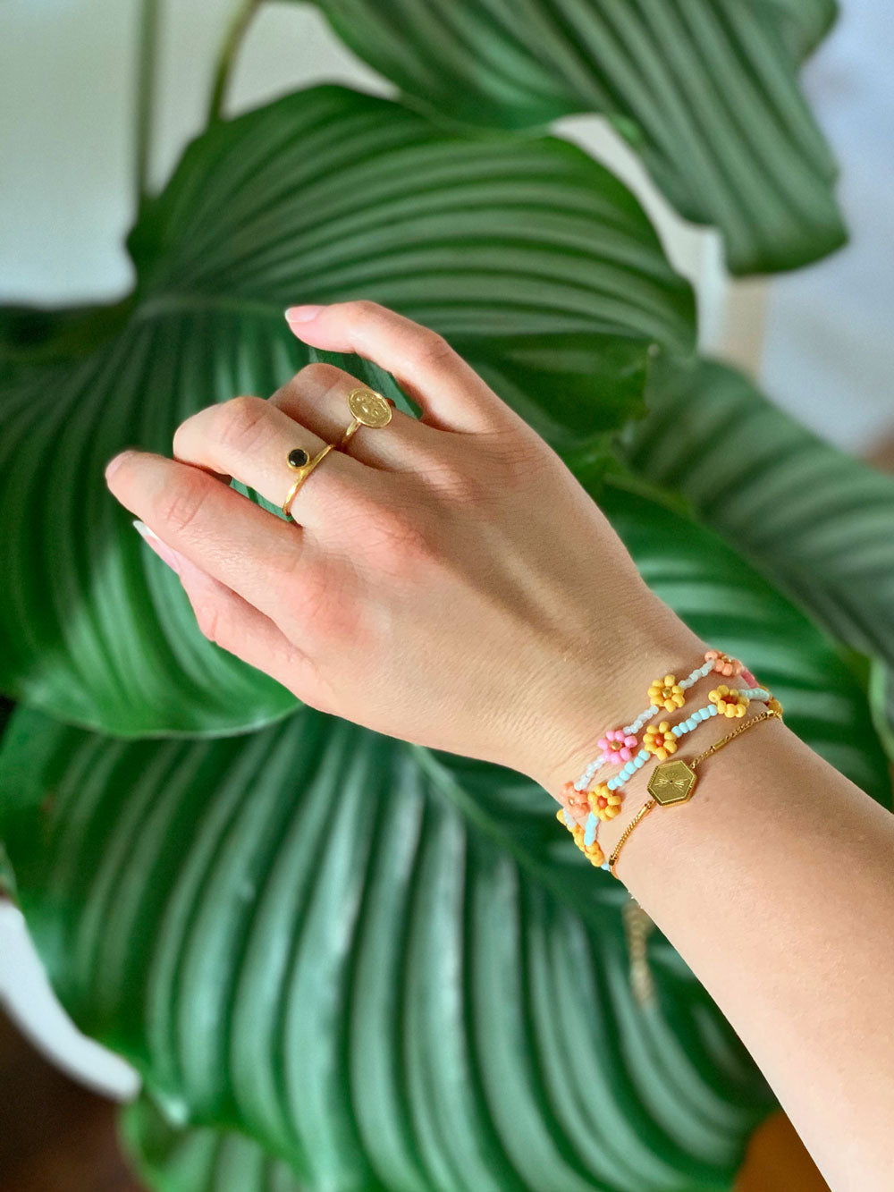 Armband Bloem Pastel