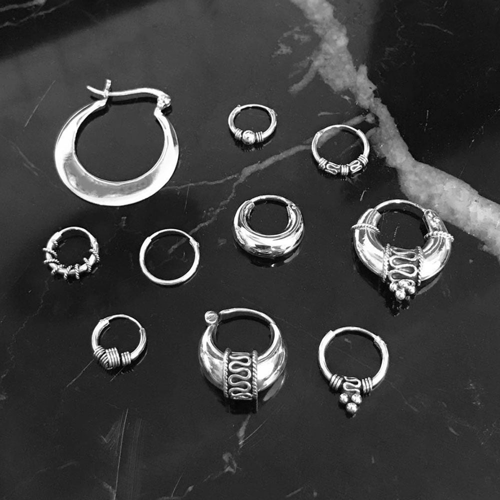 Oorringen plat - zilver