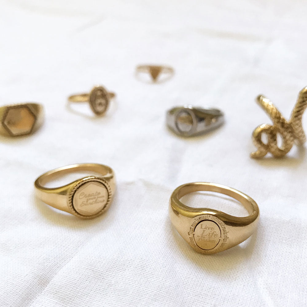 Zegelring Ovaal Goud