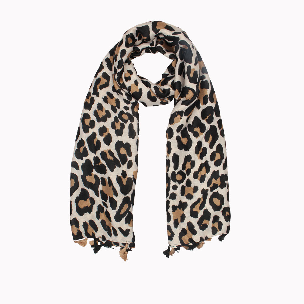 Sjaal Luipaard Beige