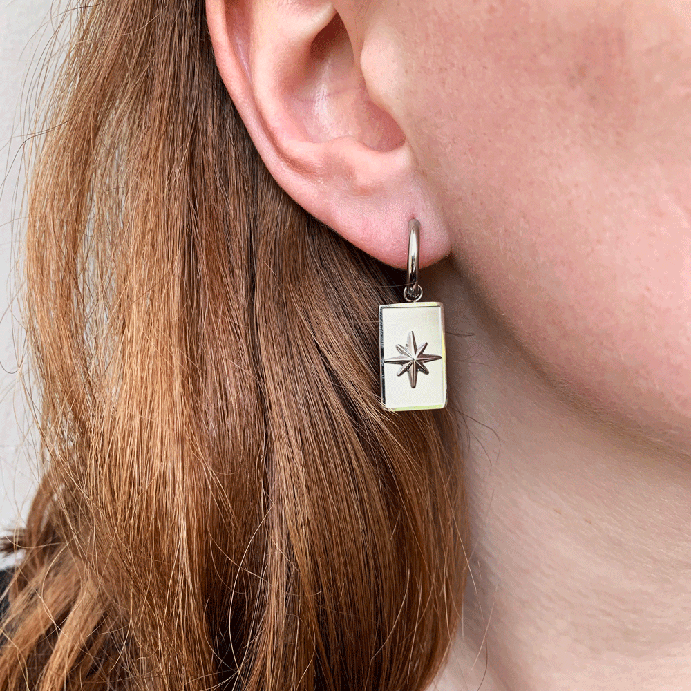 Oorbellen Ster Zilver