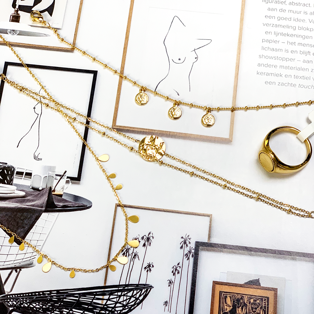 Ketting Druppeltjes Zilver