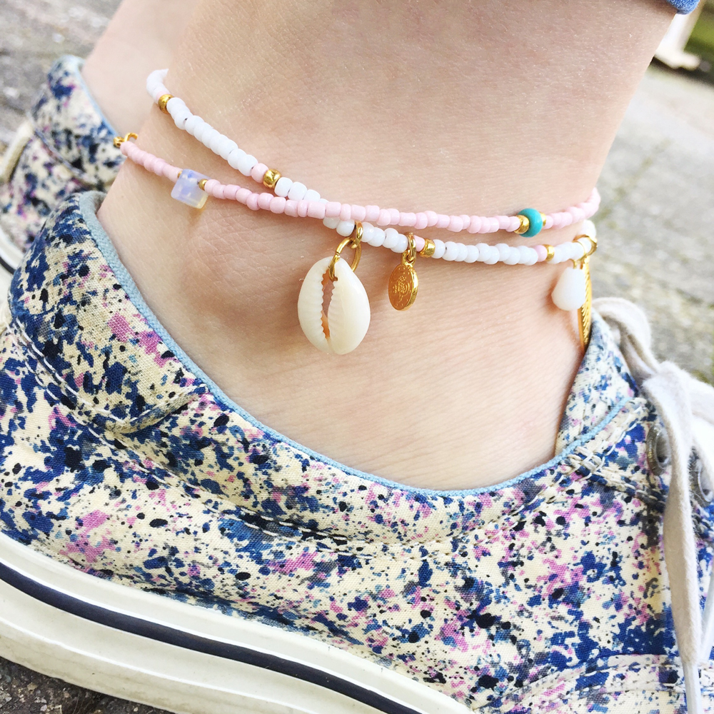 Enkelbandje Schelp - Mint