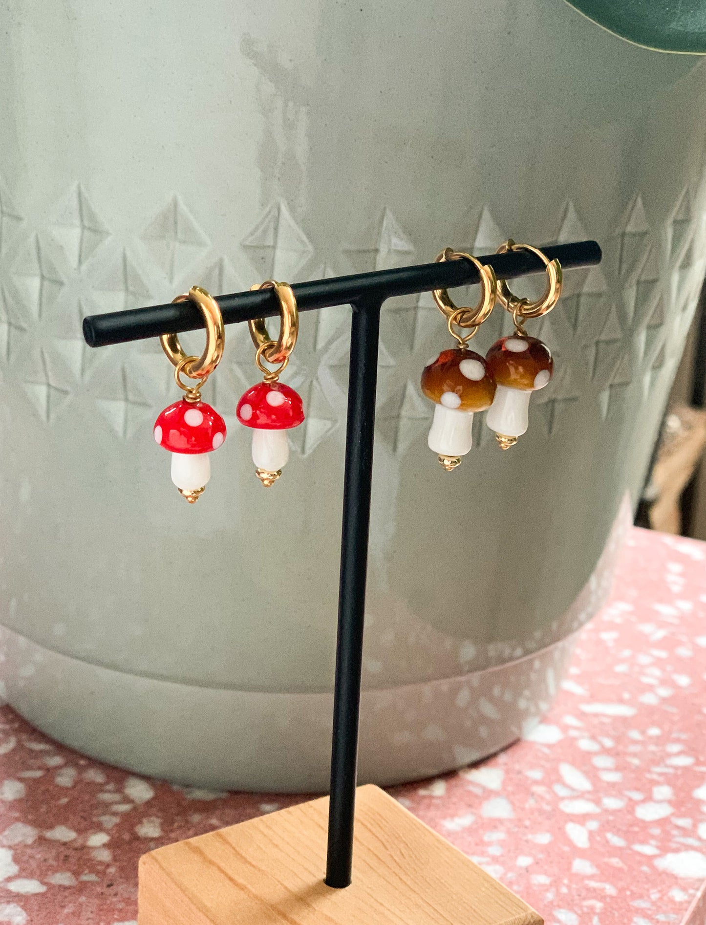 Oorringen met Paddenstoel