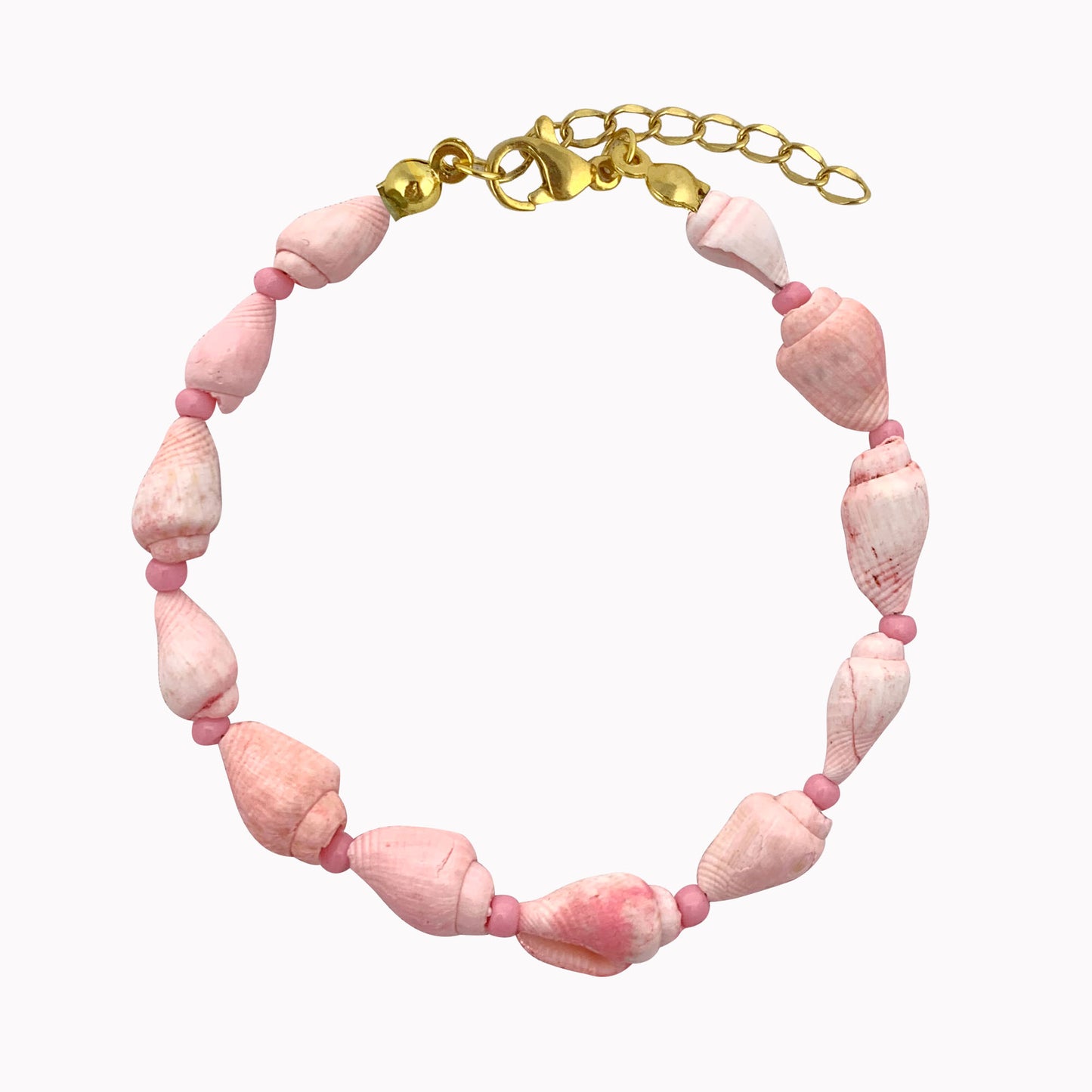 Armband Beachparty Pink | Armband met roze schelpen