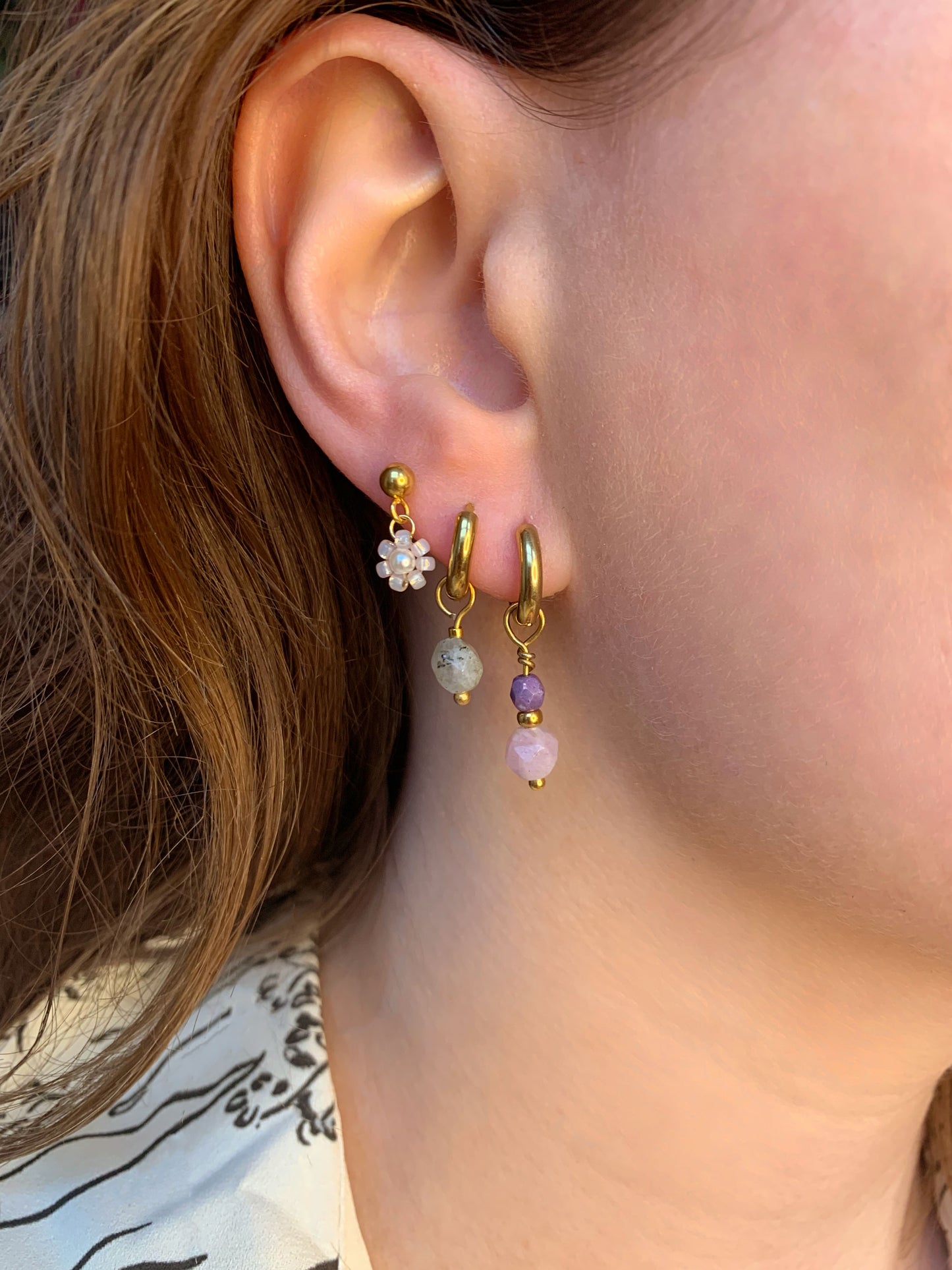 Hoops Amethyst Zilver