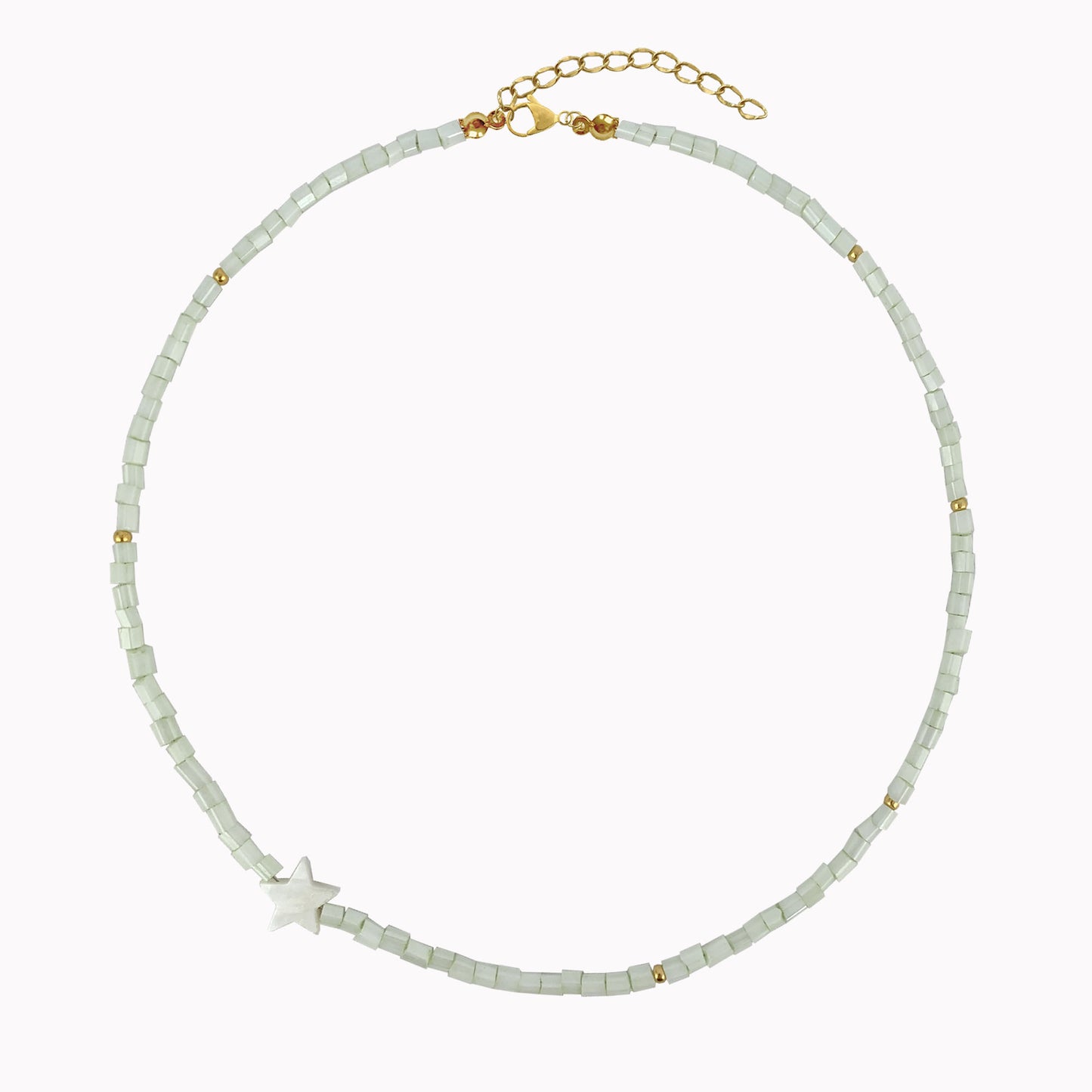 Ketting Green Star | Licht groene ketting met sterretje