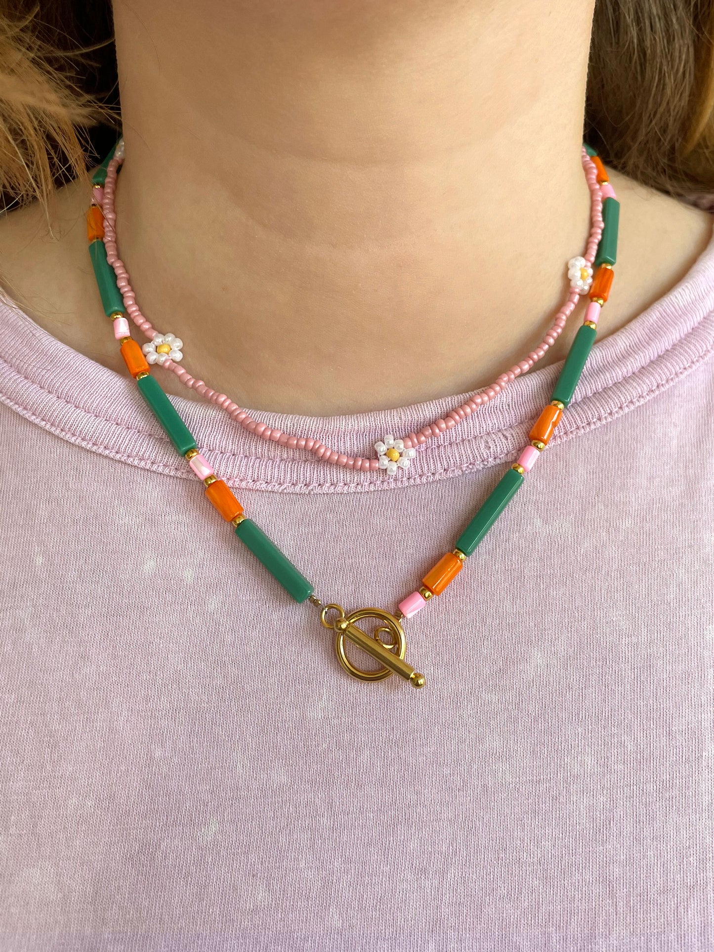 Ketting Tropical | Zomerse statement ketting met slotje