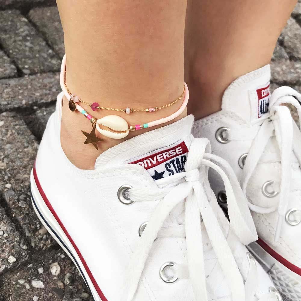 Enkelband Schelp Goud