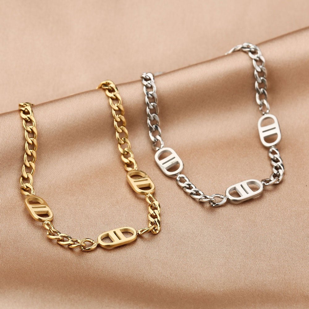 Schakelarmband Slotjes Goud