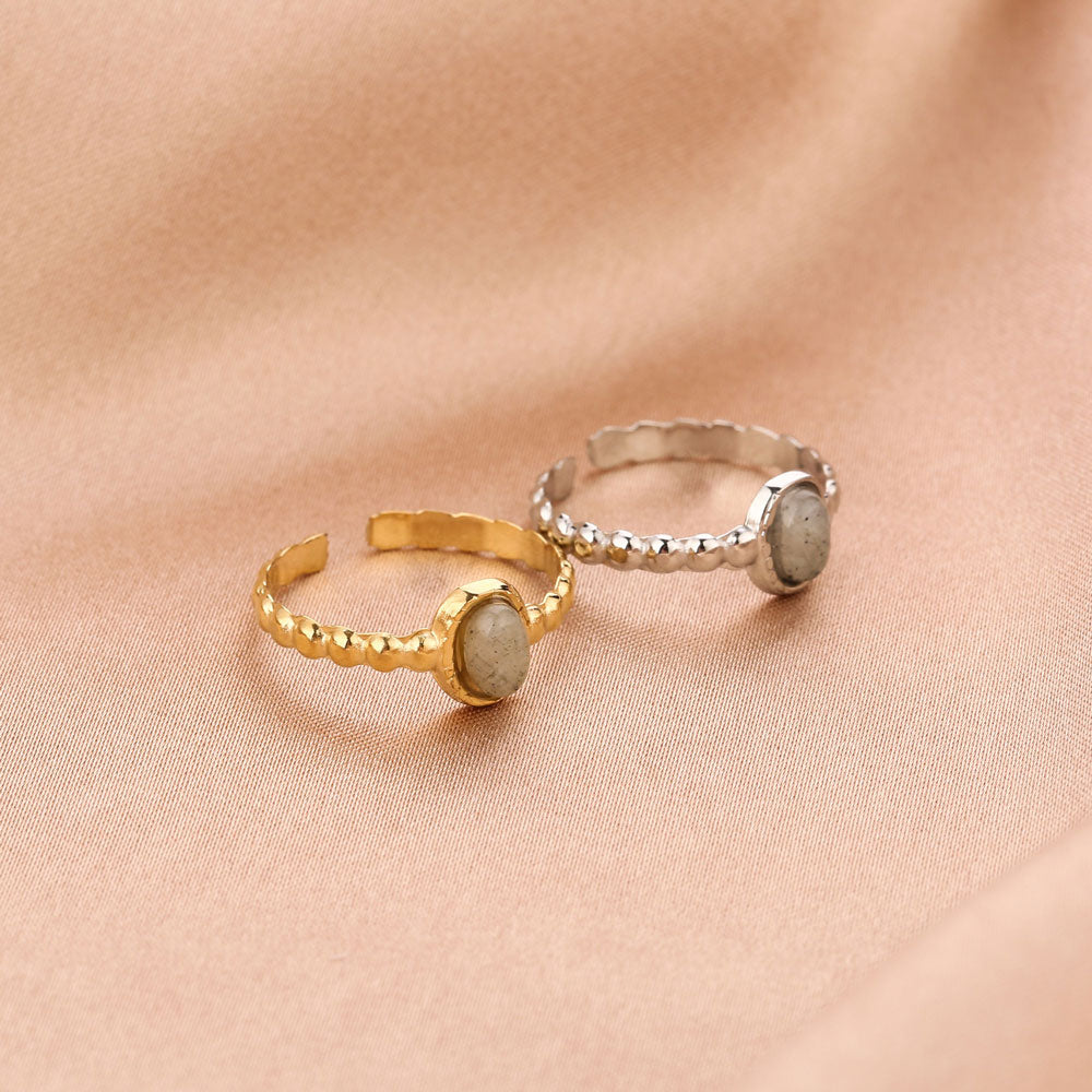 Ring Zilver met Steen