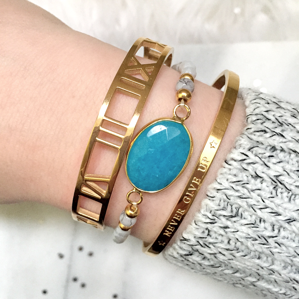 Armband Steen Aqua