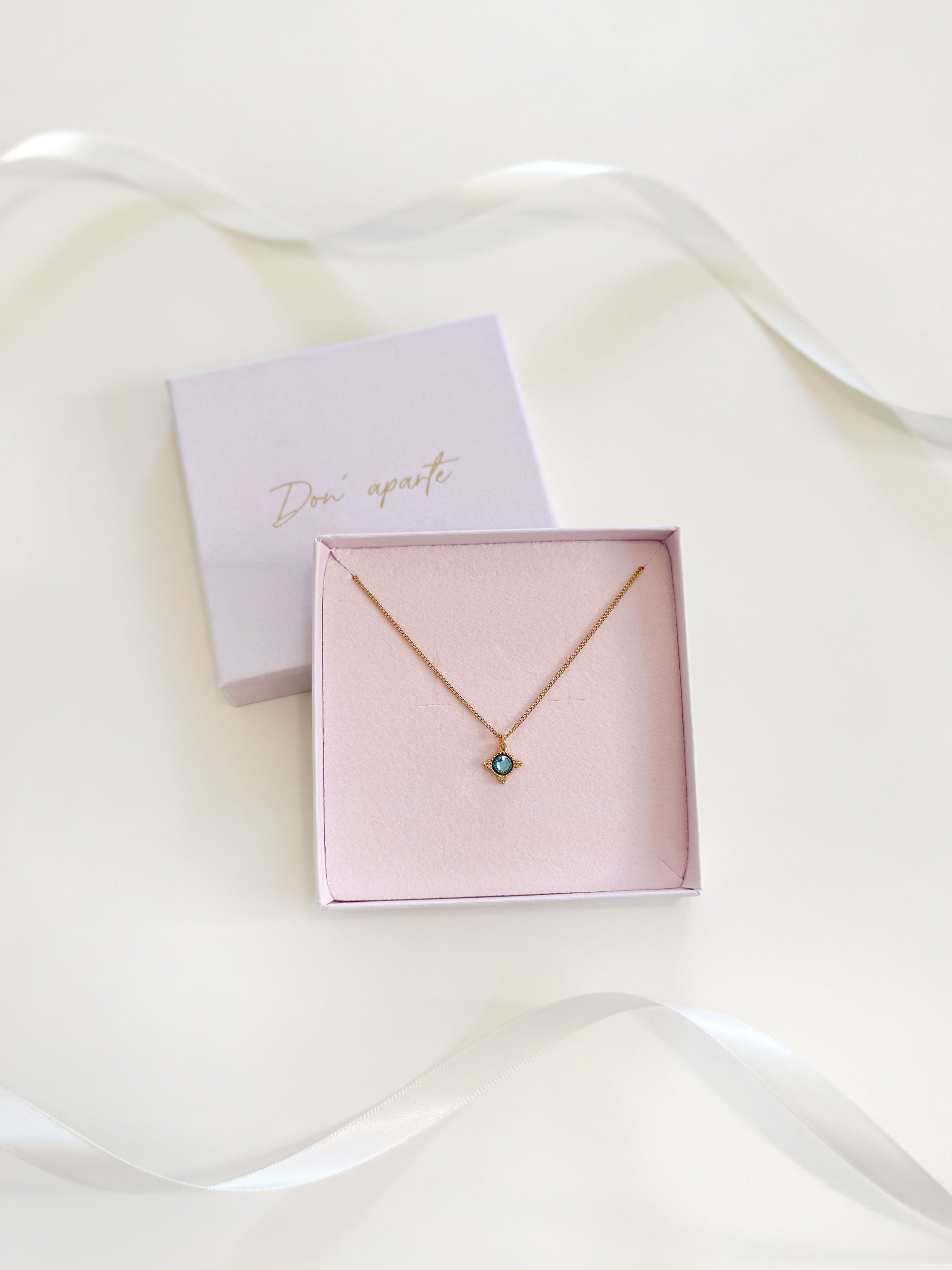 Minimalistische ketting met geboortesteen | Don' aparte