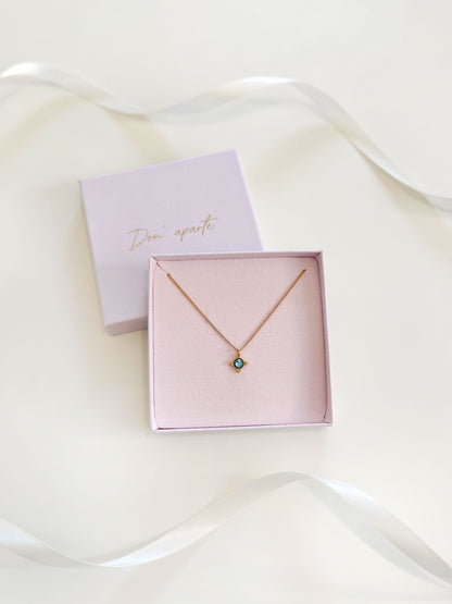 Minimalistische ketting met geboortesteen | Don' aparte