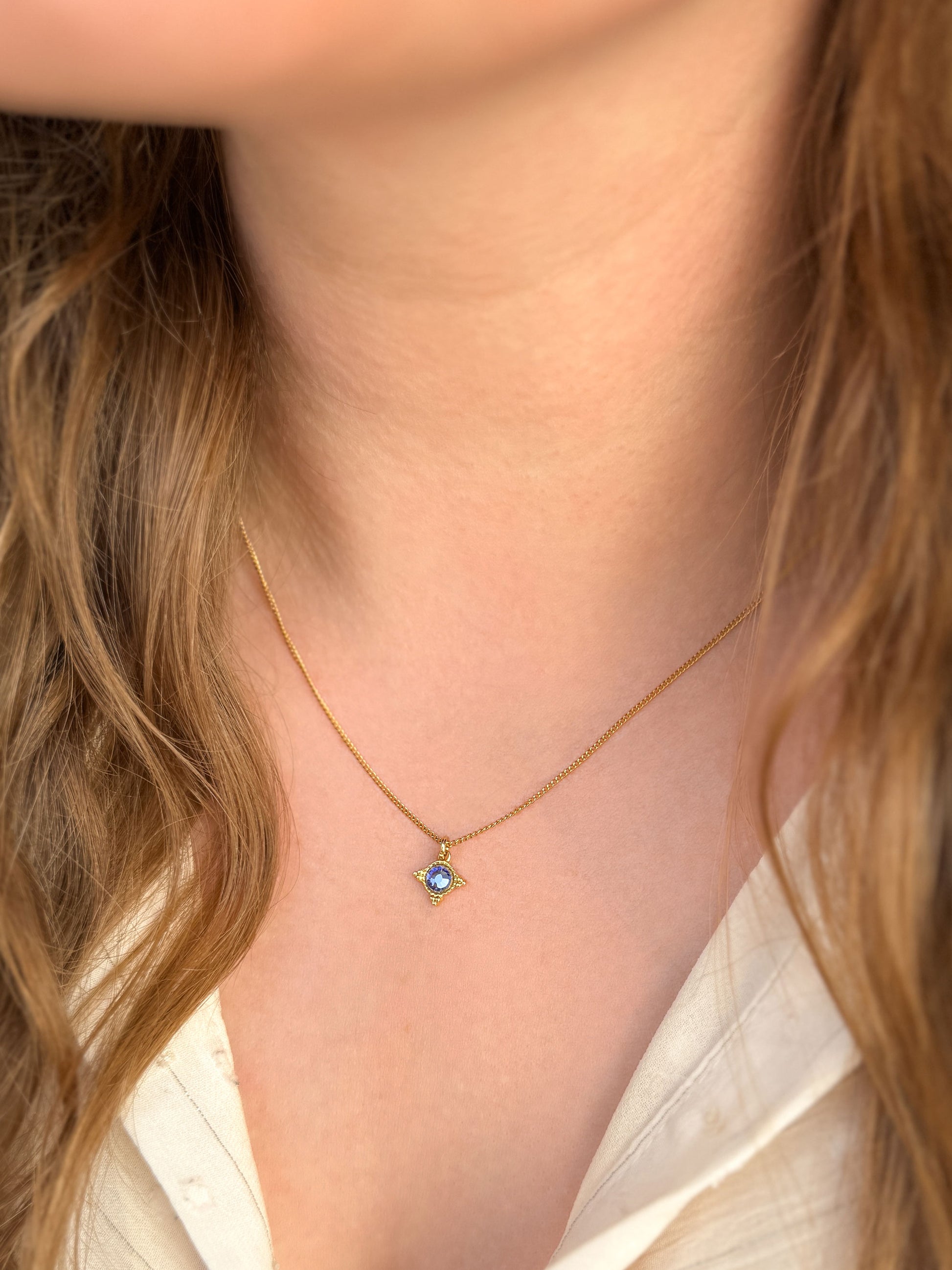 Minimalistische ketting met geboortesteen | Don' aparte