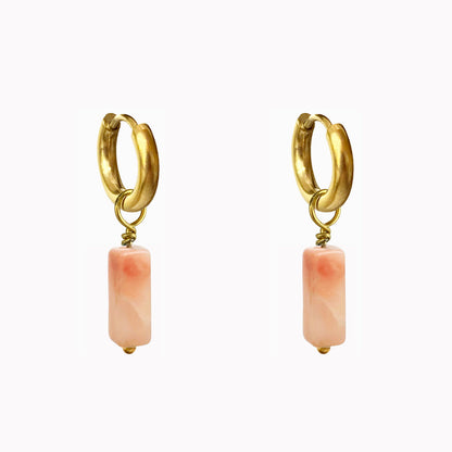 Oorbellen Kwarts Goud