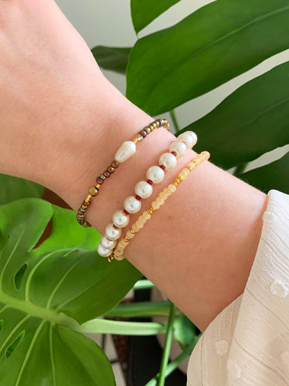 Kralen armband met parel