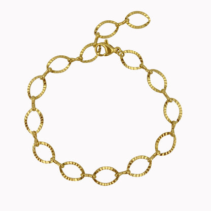 Gouden armband met ovale schakels