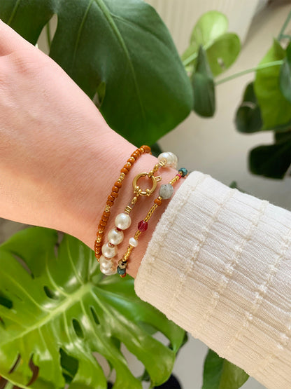 Autumn Spice Bracelet | Kralen armband met verschillende steentjes