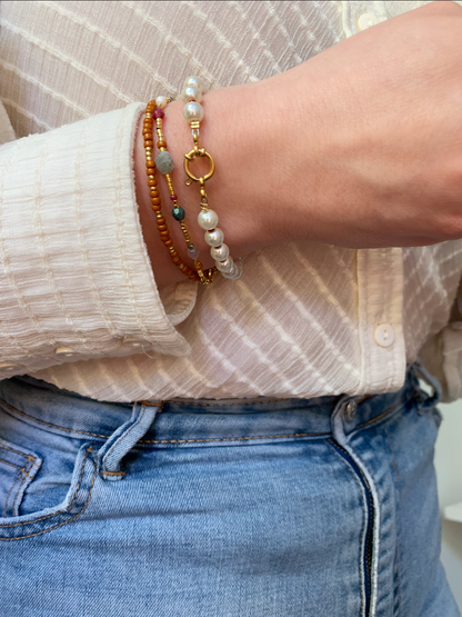 Essential Cinnamon Bracelet | Bruine kralen armband