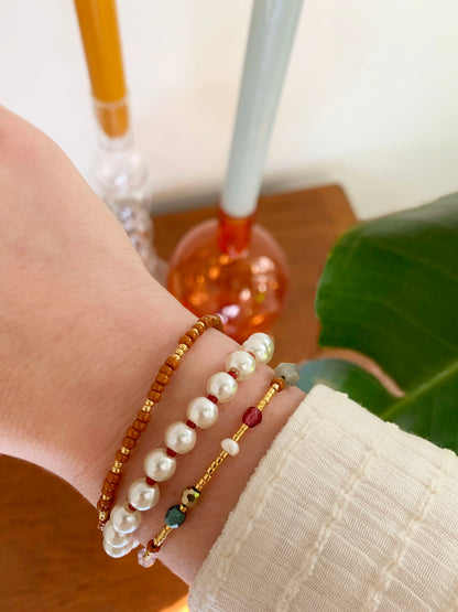 Essential Cinnamon Bracelet | Bruine kralen armband