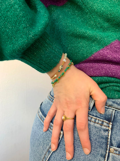 Essential Botanica Bracelet | Groene kralen armband minimalistisch