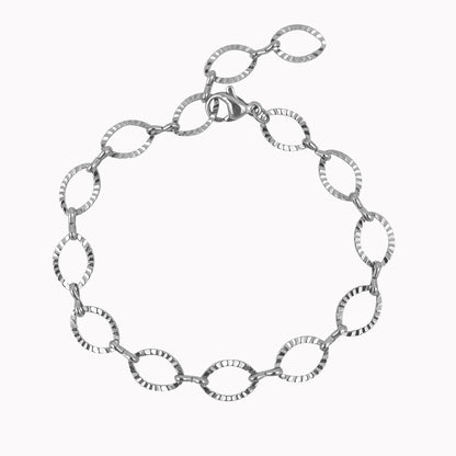 Zilveren armband met ovale schakels