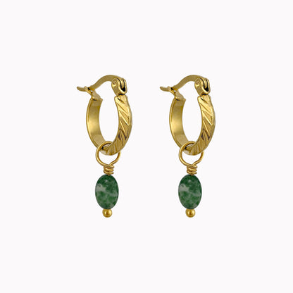 Green Spots Earrings
