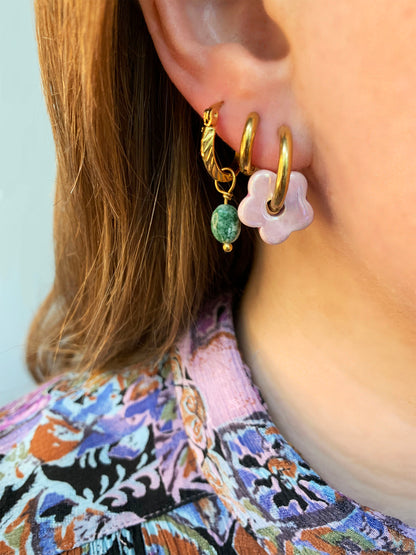 Green Spots Earrings
