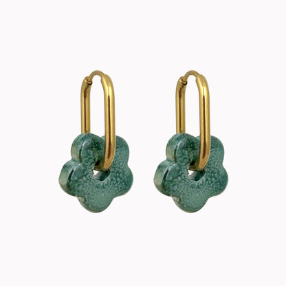 Fleur Verte Earrings