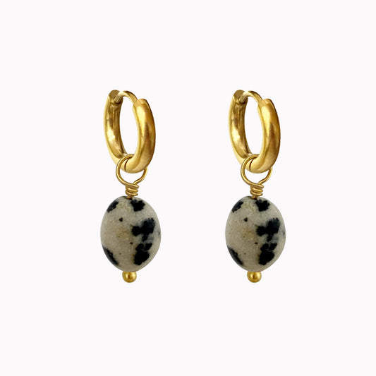 Dalmatian Earrings Gold