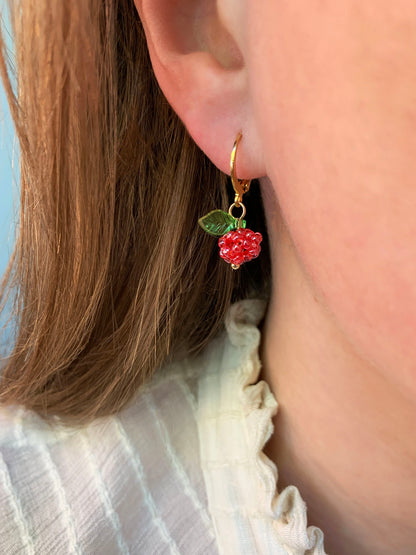 Raspberry Earrings