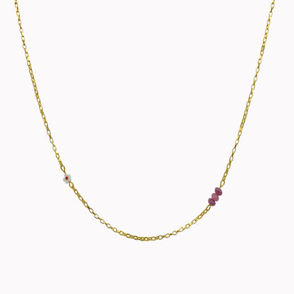 Wildflower Necklace | Minimalistische schakelketting met bloem