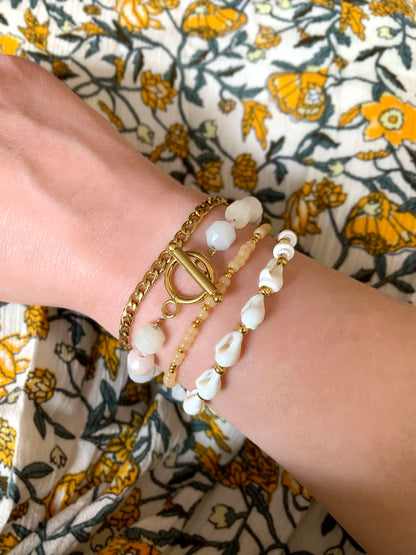 Statement armband in pastelkleuren