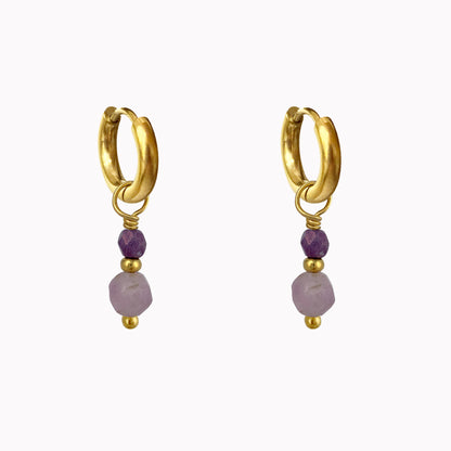 Hoops Amethyst Goud